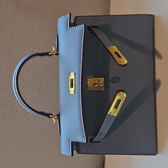 Mini Sellier Kelly Crossbody Bag Top Handle w/ Gold Hardware - Picture 5 of 9